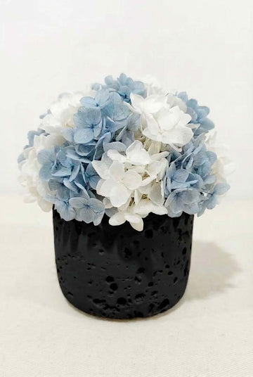 hydrangea + stone base