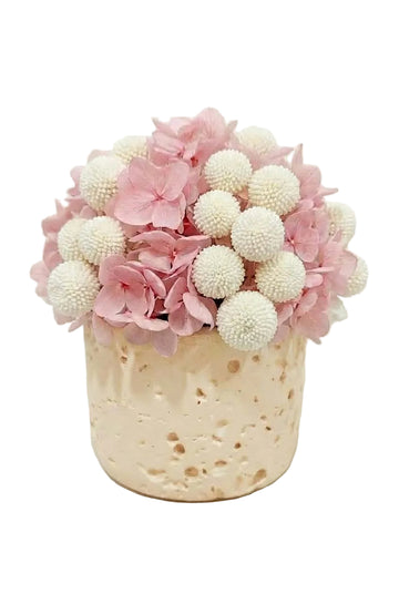 Odyssey Orb - pink hydrangea + white goldball
